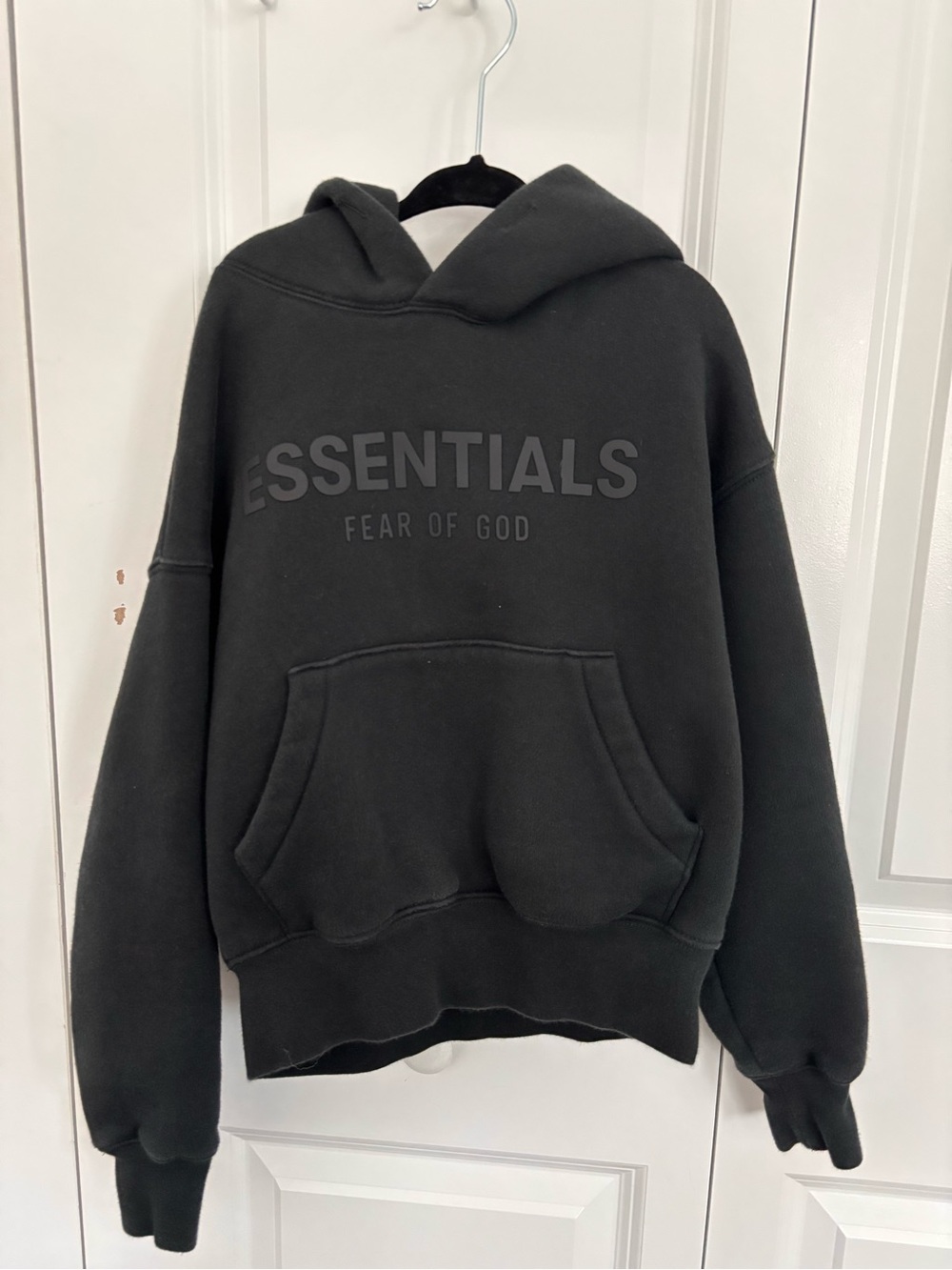 Fear of God Essentials Black Kids Hoodie